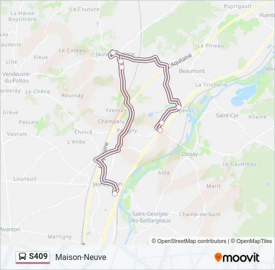 S409 Bus Line Map