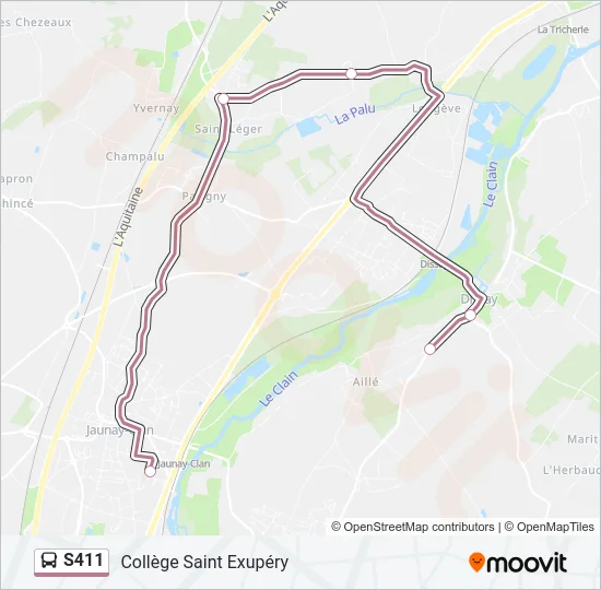 S411 Bus Line Map