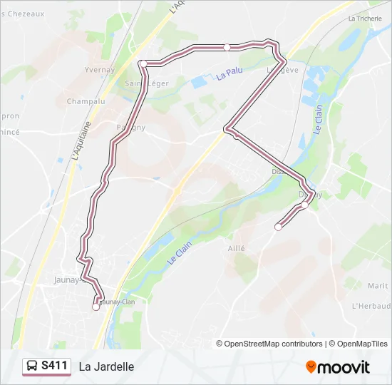 S411 Bus Line Map