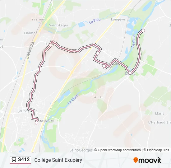 S412 Bus Line Map