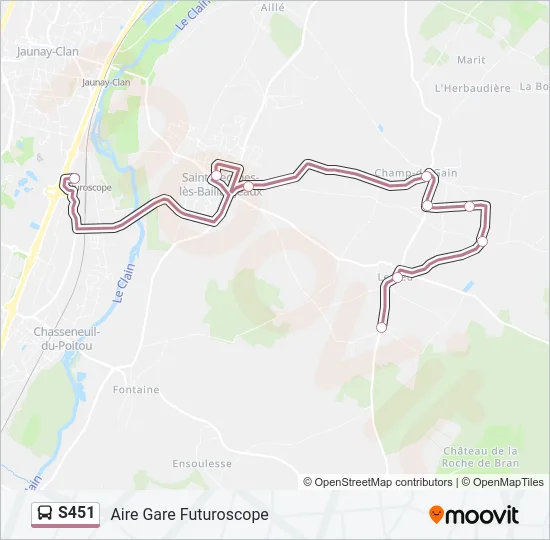 S451 Bus Line Map