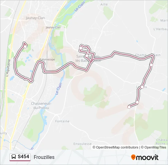 S454 Bus Line Map