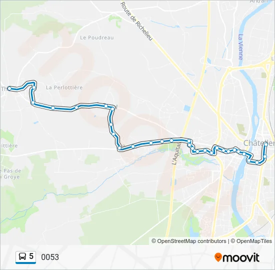 5 Bus Line Map