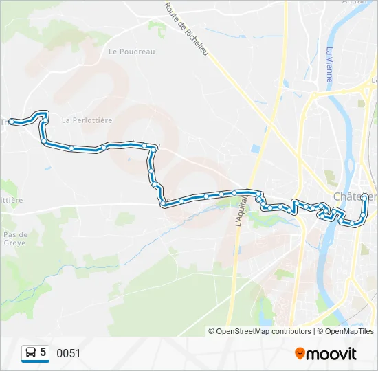 5 Bus Line Map