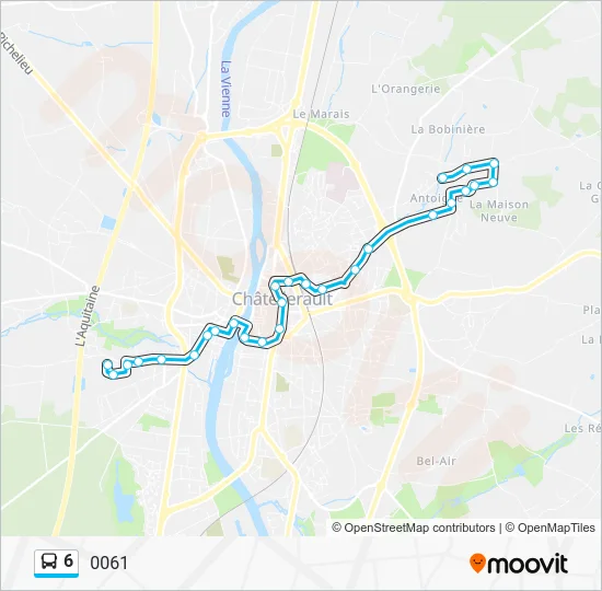 6 Bus Line Map
