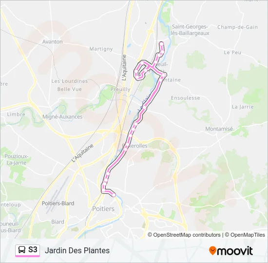 S3 Bus Line Map