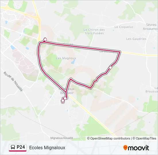 P24 Bus Line Map