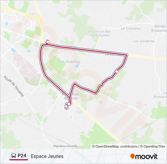 P24 Bus Line Map
