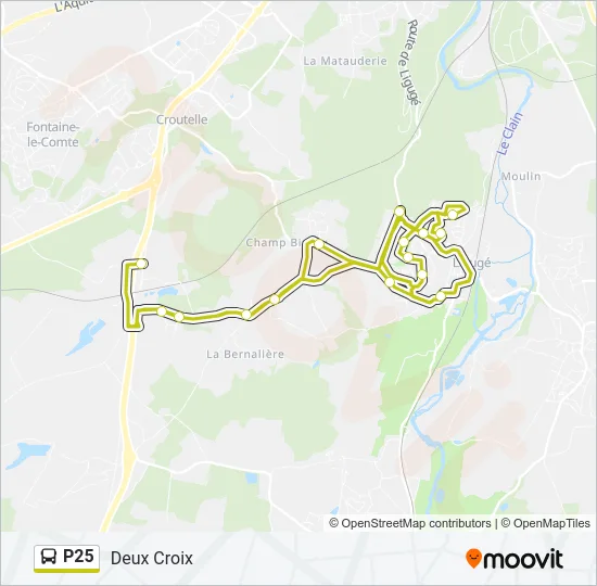 P25 Bus Line Map