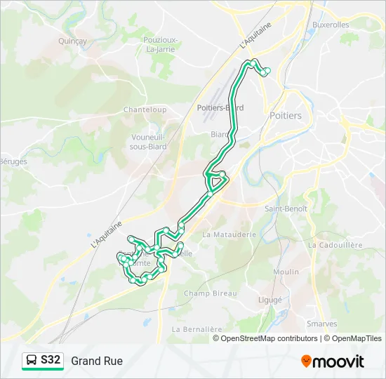 S32 Bus Line Map
