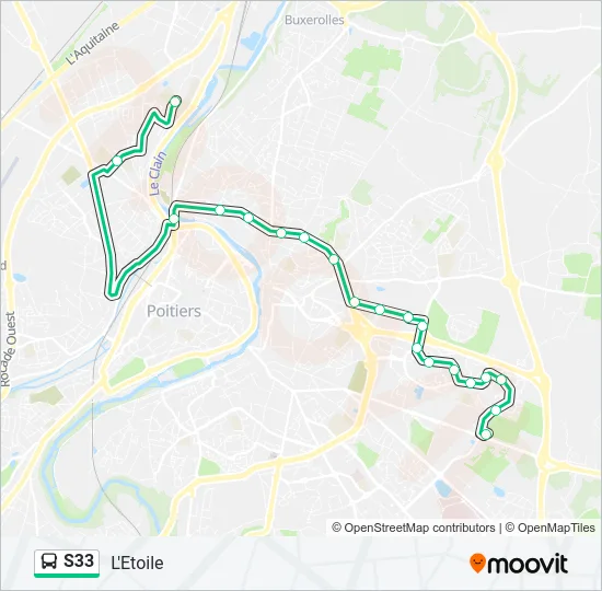 S33 Bus Line Map