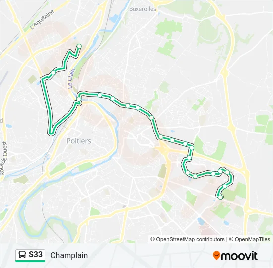 S33 Bus Line Map