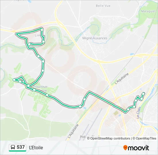 S37 Bus Line Map
