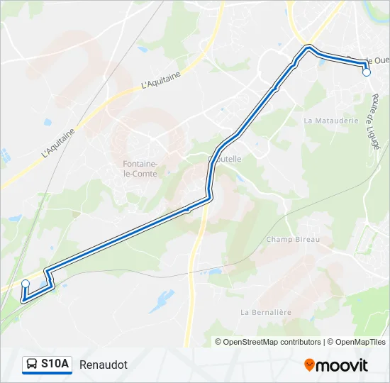 S10A Bus Line Map