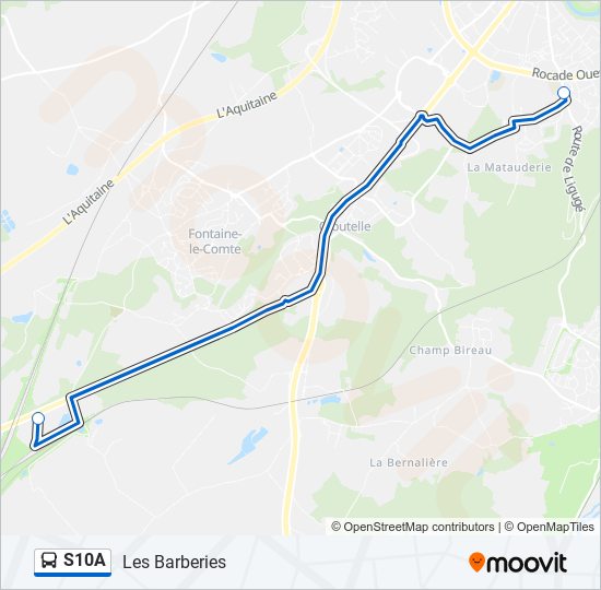 S10A bus Line Map