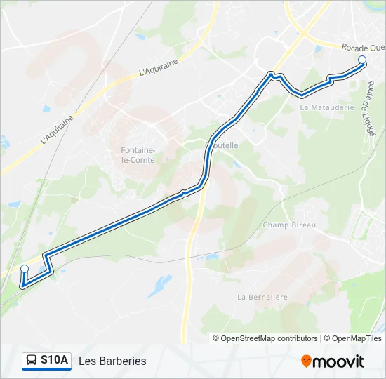 S10A Bus Line Map