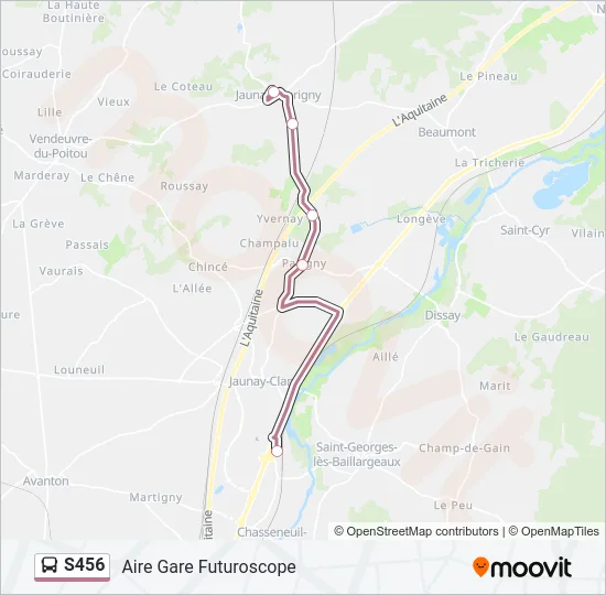 S456 Bus Line Map