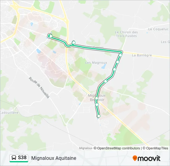 S38 Bus Line Map
