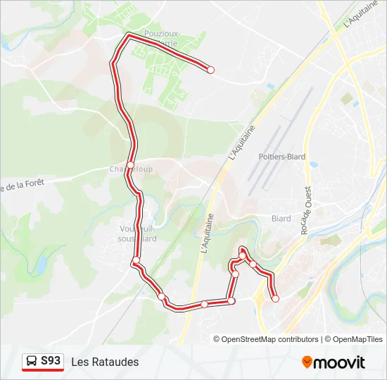 S93 Bus Line Map