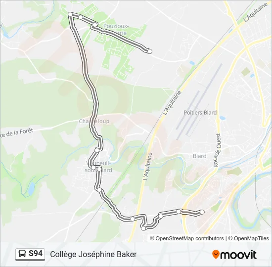 S94 Bus Line Map