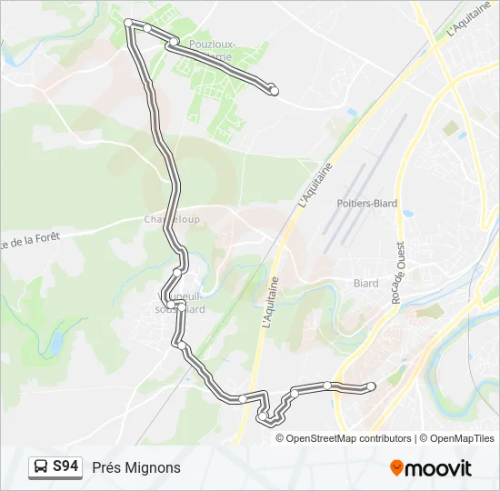 S94 Bus Line Map