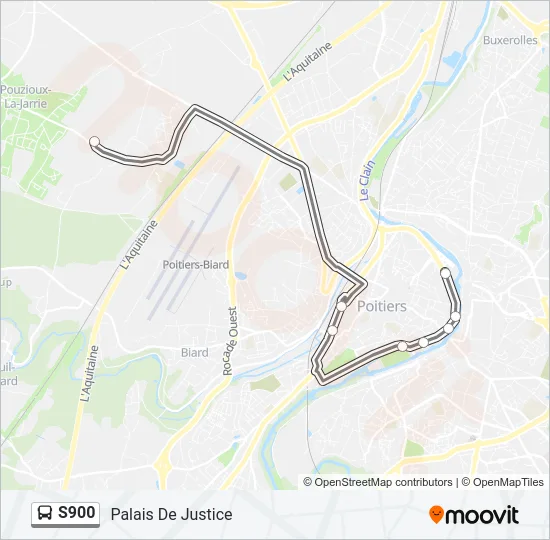 S900 Bus Line Map