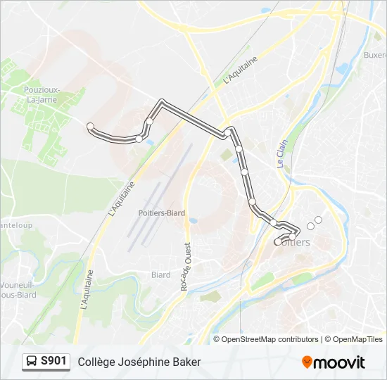 S901 Bus Line Map
