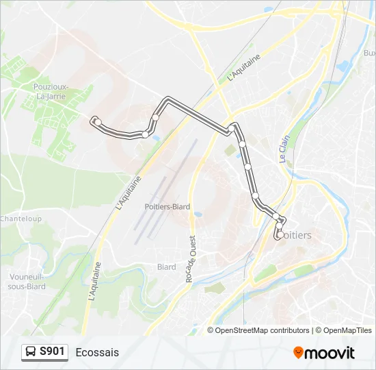 S901 Bus Line Map