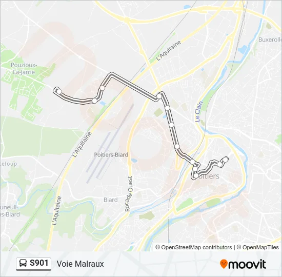 S901 Bus Line Map