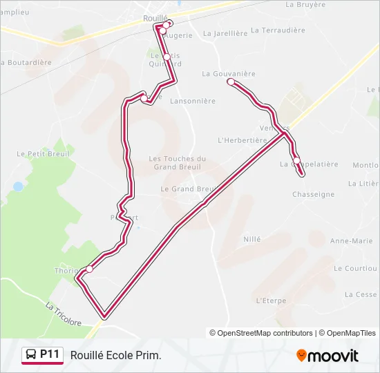 P11 Bus Line Map