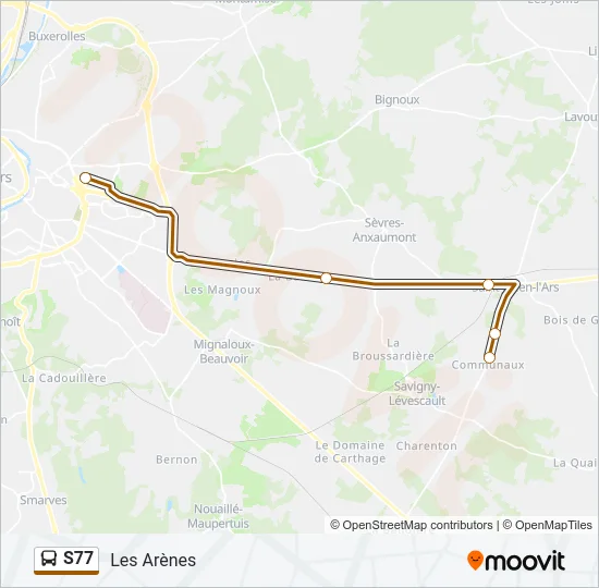 S77 Bus Line Map