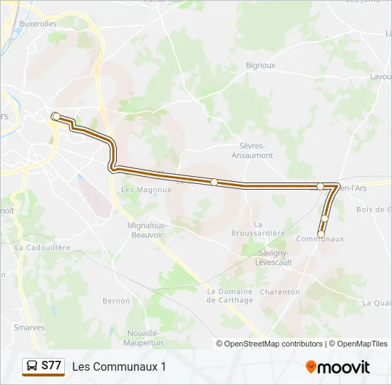 S77 Bus Line Map
