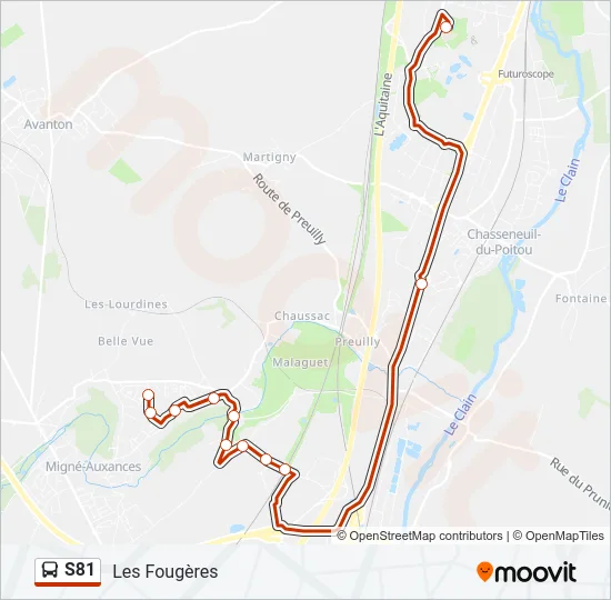 S81 Bus Line Map