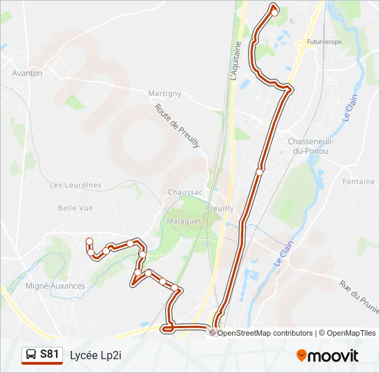 S81 Bus Line Map