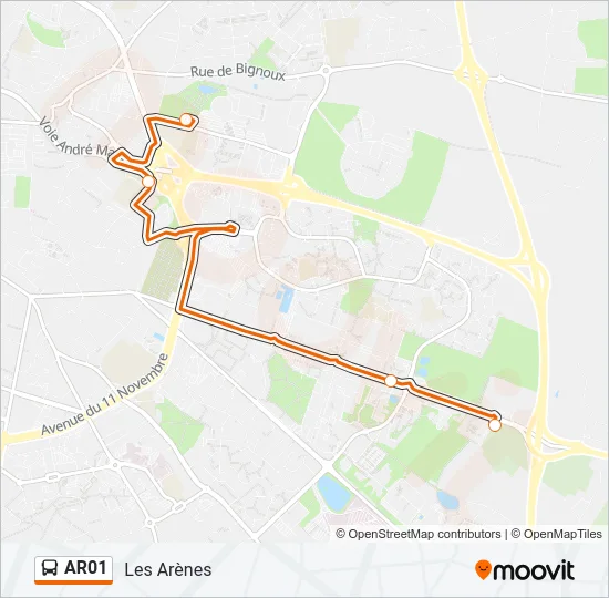 AR01 Bus Line Map