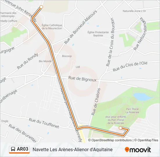 AR03 Bus Line Map