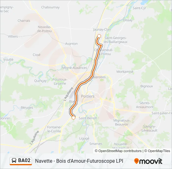 BA02 Bus Line Map