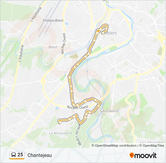 25 Bus Line Map