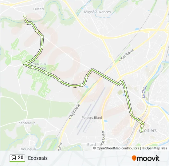 20 Bus Line Map
