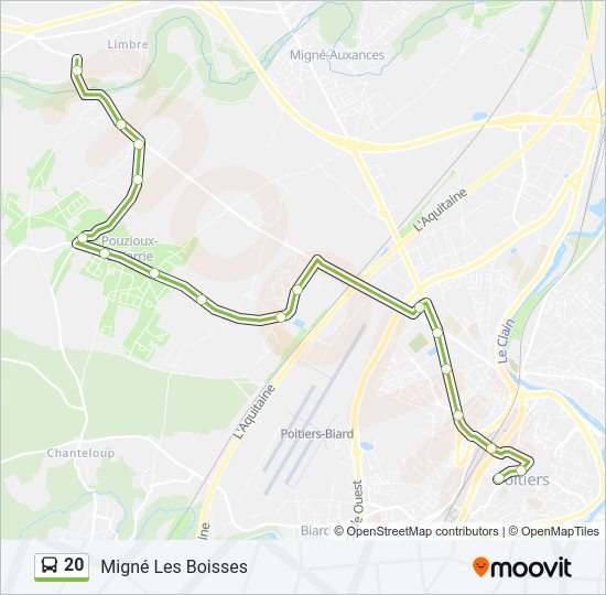 20 Bus Line Map