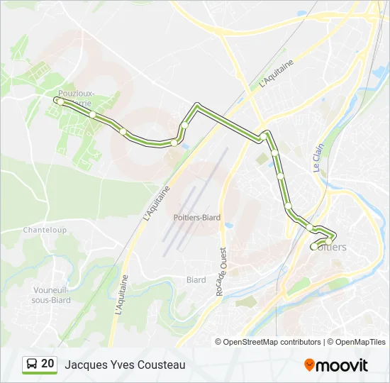 20 Bus Line Map