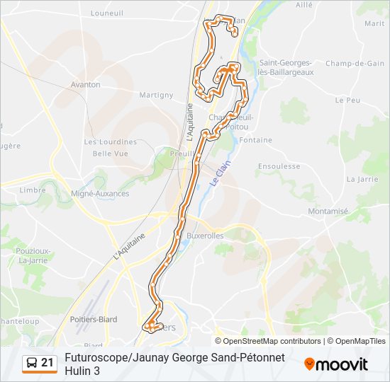 21 Bus Line Map