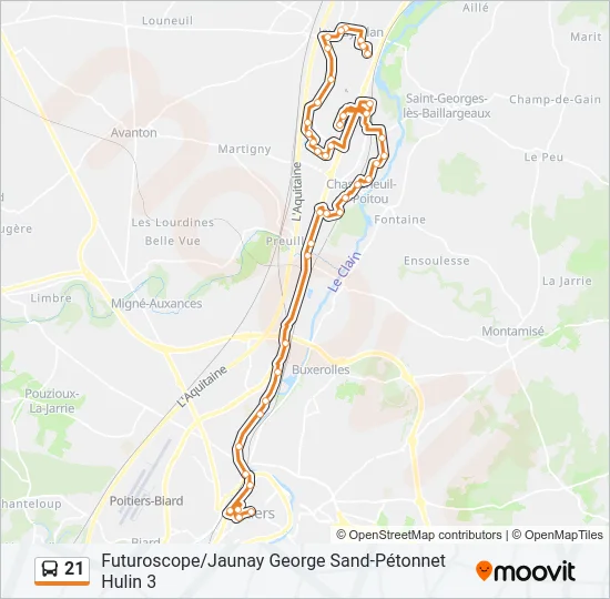 21 Bus Line Map