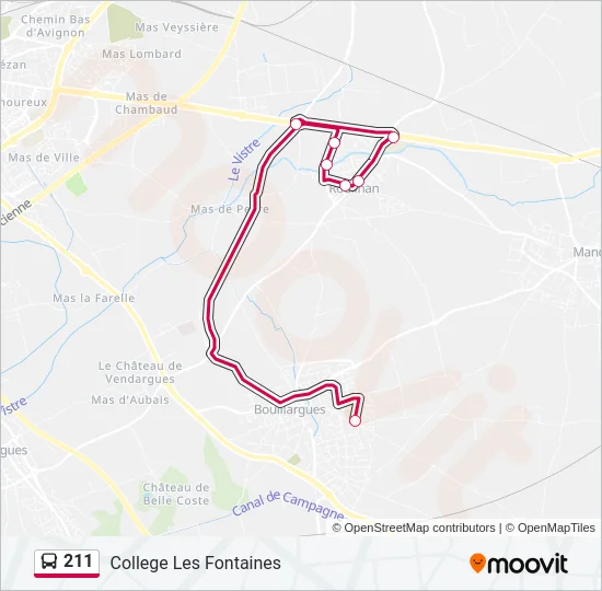 211 Bus Line Map