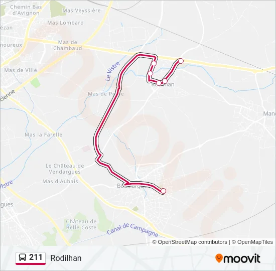 211 Bus Line Map