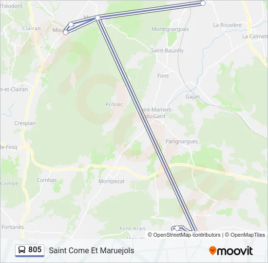 805 Bus Line Map