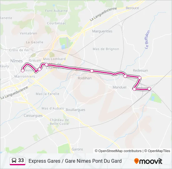 33 Bus Line Map