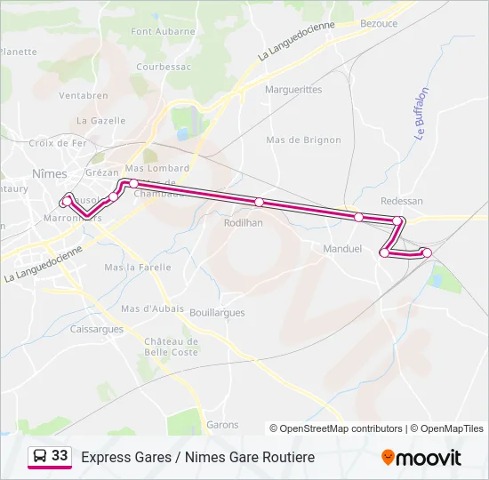 33 Bus Line Map