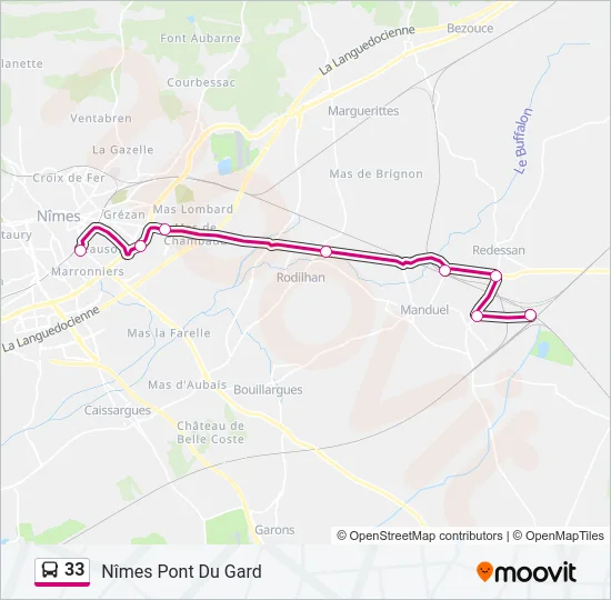 33 Bus Line Map