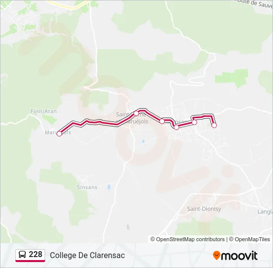 228 Bus Line Map